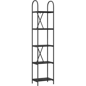 vidaXL Estante de libros Roble negro 40 x 30 x 183 cm vidaXL