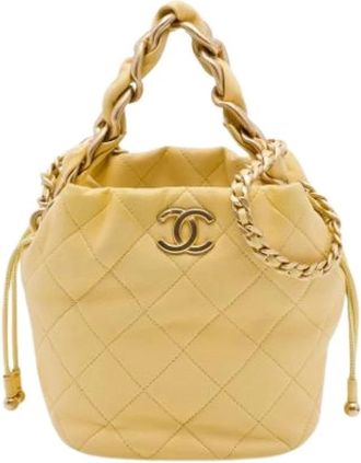 Chanel Bolso Cubo Pre-owned Vintage - Pre-owned - Mujer - Amarillo - ONE SIZE