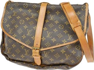 Louis Vuitton Saumur Monogram Canvas Brown Canvas Handbag (Pre-Owned)