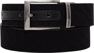 Karl Lagerfeld Omkeerbare Riem - Heren - Riemen - Zwart - 105 CM - Leer - Accessoires