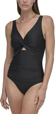DKNY Dkny Keyhole Twist Swimsuit