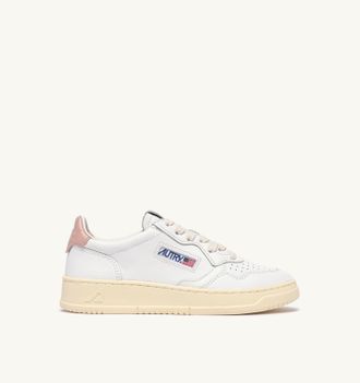 Autry SNEAKERS MEDALIST LOW IN PELLE BIANCA E ROSA