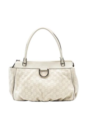 Gucci 2016-2025 Guccissima Abbey D Ring tote bag - White