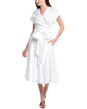 Lafayette 148 New York Wrap Linen Maxi Dress