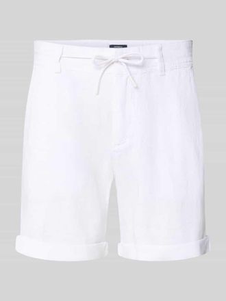 Mc Neal Leinenshorts mit Bindeg&uuml;rtel und Ges&auml;&szlig;taschen in Weiss, Gr&ouml;&szlig;e XXXL