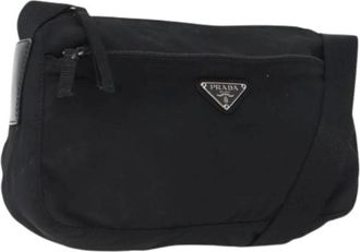 Prada Pre-owned Cross Body Bags, female, Black, Size: ONE SIZE Pre-owned Vintage Nylon Shoulder Bag