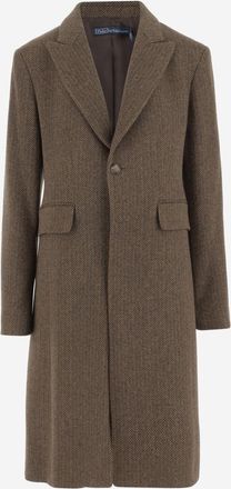 Ralph Lauren Brown Single-Breasted Coat