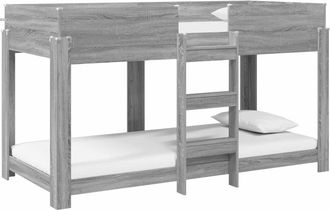 vidaXL Cama Litera Para Ni&ntilde;os Gris Sonoma 100 X 200 Cm Vidaxl