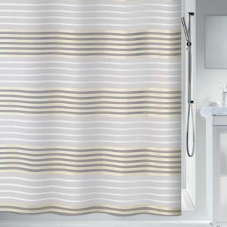 Spirella Cortina De Ducha De Poli&eacute;ster Versilia 120x200cm Beige Efecto Metalizado Spirella