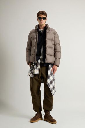 Woolrich uomo Piumino Cloud in microfibra Marrone Taglia XXL