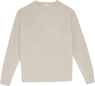 C.T. Plage Ivory Ribbed Wool Sweater
