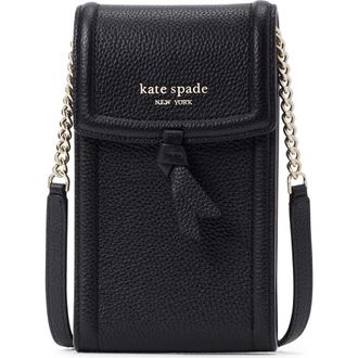 Kate Spade New York knott north & south phone crossbody bag in Black at Nordstrom
