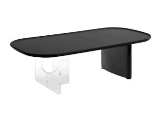 Vente-Unique Pascal Morabito - Tavolino In Mdf E Acrilico Nero E Trasparente - Rasia