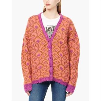 Mother Double Face Cardigan In Birds Of Paradise