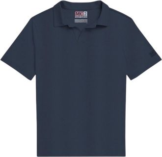 MC2 Saint Barth Heren Polo Shirt in Technisch Piqu&eacute; Halve Mouw - Heren - Polos - Blauw - XL - Tops