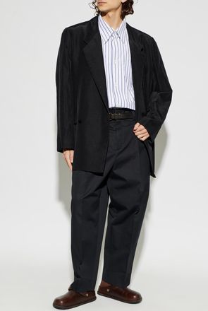 Christophe Lemaire Double-breasted Blazer, Mens, Black