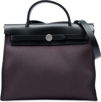 Herm&egrave;s Pre-owned Hermes Toile Herbag Zip 31 Satchel Ladies B591GEUGVUWDN8T2