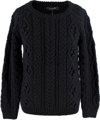 Isabel Marant Black Cable Knit Jumper Size XS