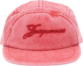 Jacquemus Red Logo Baseball Cap