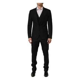 Dolce & Gabbana Traje Formal de 3 Piezas Corte Entallado - Trousers - Hombre - Gris - L
