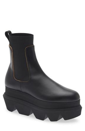 sacai Lug Sole Chelsea Boot in Black at Nordstrom, Size 10Us