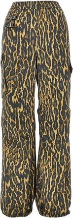 Ganni Printed Stretch Cotton Cargo Pants