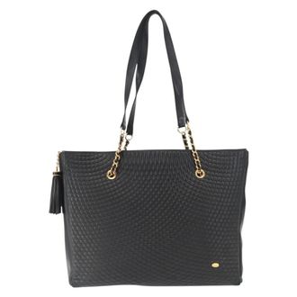 Bally Vintage Tote Bag Quilted Leather Leather Tote Bag Bag (Pre-Owned)