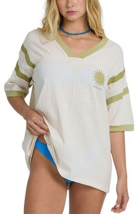 Billabong Team Beach Cotton Football T-Shirt in White Cap at Nordstrom, Size X-Small