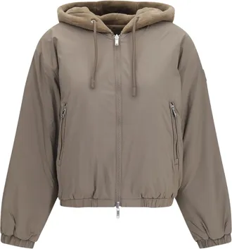 Moose Knuckles Eaton Bunny Cropped Zip-Up Jacket