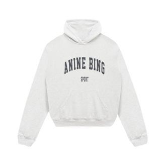 Anine Bing Harvey Hoodie Sweatshirt - Dames - Hoodies - Grijs - XS - Katoen - Hoodies & sweatvesten