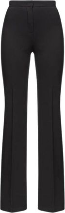 Pinko Wijde Broek - Dames - Wijde Broeken - Zwart - S - Broeken
