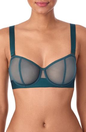 DKNY Sheers Strapless Underwire Bra in Dark Sea at Nordstrom, Size 34C