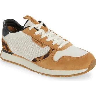 Vionic Monarch Sneaker in Ivory/Leopard at Nordstrom Rack, Size 7.5