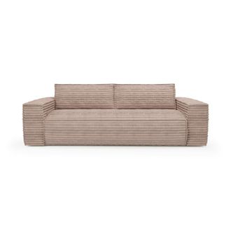 Sia Home Sof&aacute; cama con colch&oacute;n dunlopillo de 140 cm 3 plazas pana topo