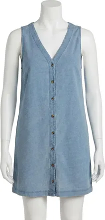 Z Supply Solace Denim Mini Dress In Ocean Air
