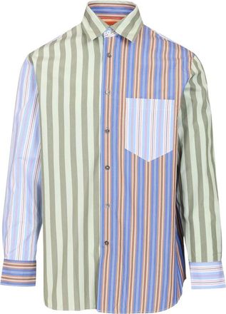 Paul Smith Gestreepte Katoenen Overhemd - Heren - Casual Overhemden - Veelkleurig - L - Katoen - Overhemden