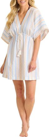 Tommy Bahama Geo Jacquard Cover-Up Dress in Creek Bed at Nordstrom, Size X-Large