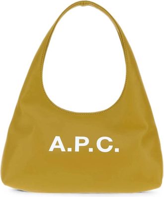 A.P.C. Baby Ninon Schoudertas - Dames - Schoudertassen - Groen - ONE Size - Katoen - Tassen