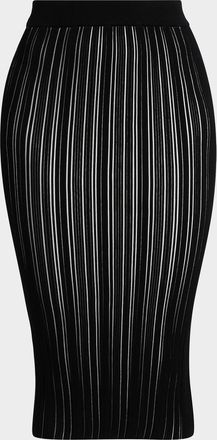 La Petite Robe Di Chiara Boni Kalika Rib-Knit Midi Skirt