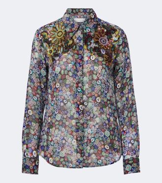 Dries Van Noten Embellished printed shirt