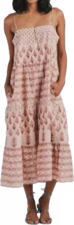 Cleobella Daisy Midi Dress In Gradient Block Print