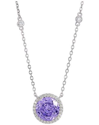 Savvy Cie Jewels Silver Cz Pendant Necklace
