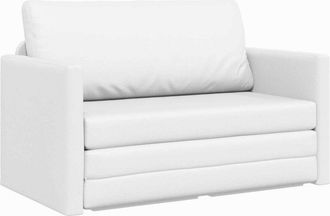 vidaXL Folding Sofa Bed White 124 x 71 x 78 cm PVC vidaXL