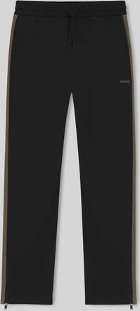 HUGO BOSS Relaxed Fit Jogginghose mit Galonstreifen Modell DOLOS in Black, Gr&ouml;&szlig;e XXL
