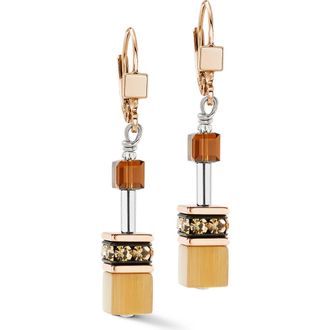 Coeur de Lion Geocube Iconic Earrings in Mocha Mousse at Nordstrom