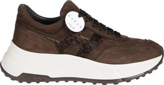 Hogan H669 Allacciato H Dark Brown Suede Sneakers