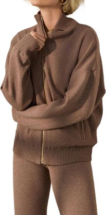 Lune Active Olly Bomber Jacket In Fossil