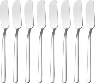 OEM Cuchillo Para Queso, Juego De 8, Acero Inoxidable, Cuchillo Para Mantequilla, Cuchillo Para Mermelada, Queso, Pasteles, Hogar, Desayuno, Plateado