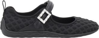 Roger Vivier Viv Low Textured Mesh Buckle Flats