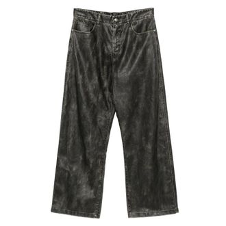 Palm Angels Curved Logo Coated Trousers